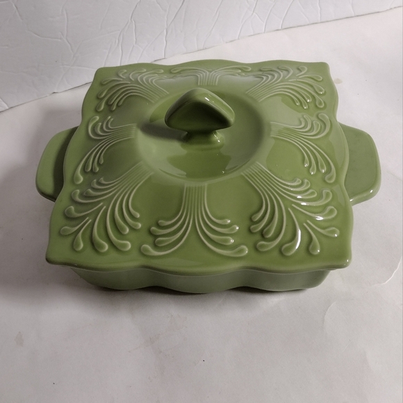 Chantal Casserole Bakeware Dish W/lid Green Freezer/Microwave/Oven Safe 1 qt - Picture 1 of 7